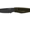 ANV Knives P100 Sleipner Cerakote, Olive Paracord, P100-039, Black Kydex Sheath, Cuchillo De Cuello