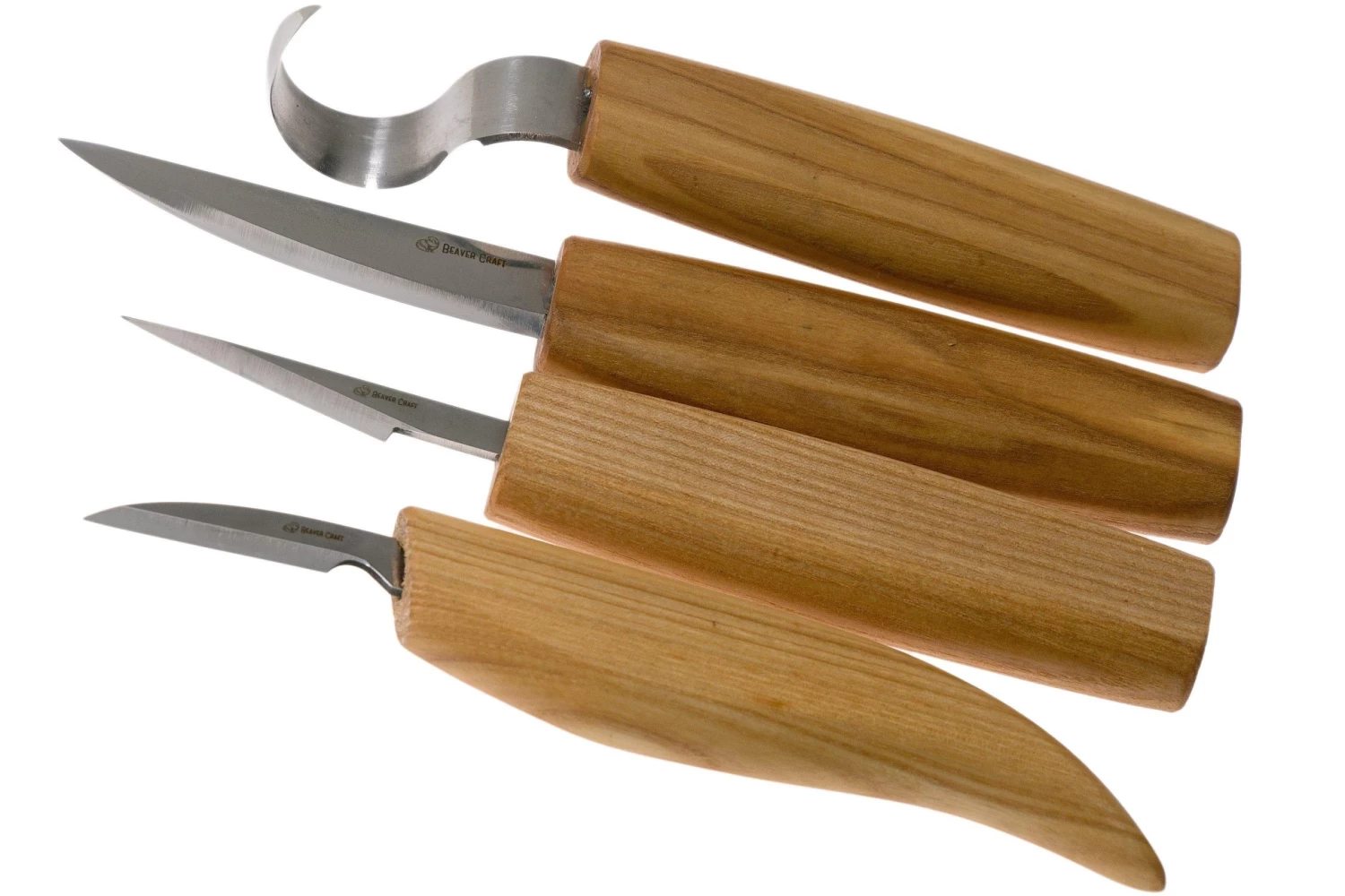 BeaverCraft Set De 4 Cuchillos S09, Set De Tallado De Madera 1 BeaverCraft Set De 4 Cuchillos S09, Set De Tallado De Madera
