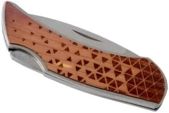 Case X Woodchuck Executive Lockback Brushed Stainless, Triangles, 64321, M1300L SS Navaja -Tienda De Cuchillos CE64321 04 case knives
