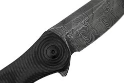 Civivi Synergy 3 C20075-DS1 Black G10, Damascus Navaja, Diseño Jim O'Young -Tienda De Cuchillos CIC20075D DS1 05 civivi