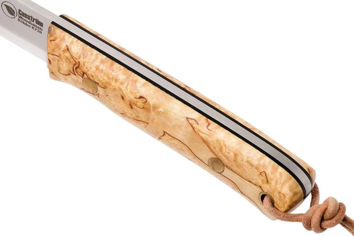 Casström Woodsman Knife Curly Birch, K720 Scandi Grind 10824 Con Firesteel 5 Casström Woodsman Knife Curly Birch, K720 Scandi Grind 10824 Con Firesteel - Imagen 5