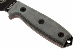 ESEE Model 3 Black Blade, Grey Handle 3P-MB-B Con Funda + Clip Y MOLLE-back -Tienda De Cuchillos EE ESEE 3P MB B 03 esee knives model 3 ee esee 3p mb b d3