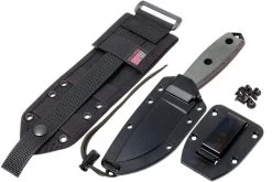 ESEE Model 3 Black Blade, Grey Handle 3P-MB-B Con Funda + Clip Y MOLLE-back -Tienda De Cuchillos EE ESEE 3P MB B 07 esee knives model 3 ee esee 3p mb b 07
