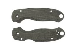 Flytanium Spyderco Para 3 Cachas, Lotus Black Canvas Micarta