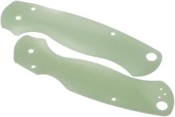 Flytanium Spyderco Paramilitary 2 Lotus Scales, Natural Jade G10