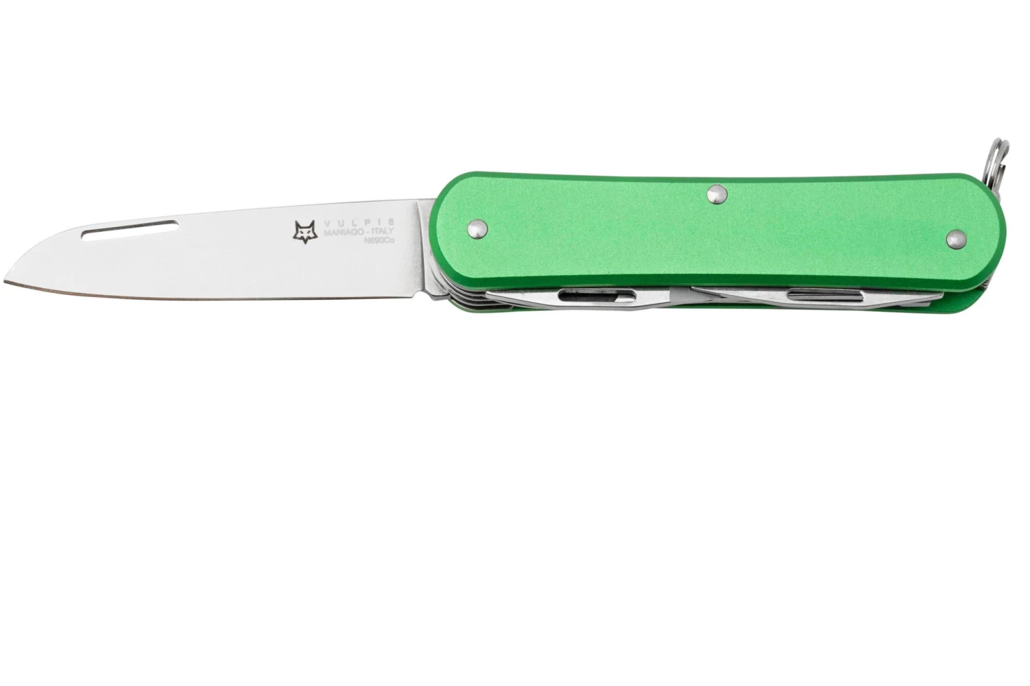 FOX Vulpis 4-Tools FX-VP130-SF5OD, N690co, Aluminium OD Green, Navaja Suiza 1 FOX Vulpis 4-Tools FX-VP130-SF5OD, N690co, Aluminium OD Green, Navaja Suiza