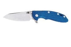 Rick Hinderer XM18 3.5" Skinny Sheepsfoot 20CV, Blue/Black G10 Navaja