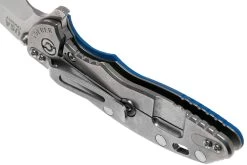 Rick Hinderer XM-18 3.5" Skinny Harpoon Spanto Stonewash, Blue G10 Navaja -Tienda De Cuchillos HRK XM1835 SHP SW BL 05 rick hinderer knives