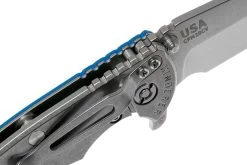 Rick Hinderer XM-18 3.5" Skinny Harpoon Spanto Stonewash, Blue G10 Navaja -Tienda De Cuchillos HRK XM1835 SHP SW BL 06 rick hinderer knives