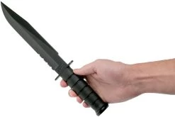 KA-BAR Fighter 1271 Cuchillo Fijo, Parcialmente Dentado, Funda De Kydex -Tienda De Cuchillos KA1271 06 ka bar