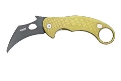 LionSteel L.E.One LE1-A-GB MagnaCut, Black, Green Aluminium, Navaja Karambit