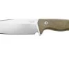Lionsteel T6 Satin, Green Canvas Micarta T6-CVG Cuchillo Fijo