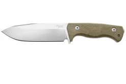 Lionsteel T6 Satin, Green Canvas Micarta T6-CVG Cuchillo Fijo