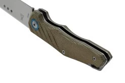 MKM Root RT-GC Satin Green Canvas Micarta Navaja, Diseño Jens Anso -Tienda De Cuchillos MMK RT GC 04 mkm