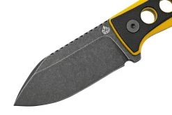 QSP Knife Canary QS141-A2 Blackwashed, Black Yellow G10, Cuchillo De Cuello -Tienda De Cuchillos QS141 A2 03 qsp