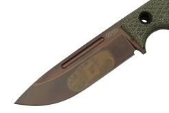 TRC Knives K-1S, Elmax Apocalypse Finish, Green Canvas Micarta, Cuchillo Fijo -Tienda De Cuchillos TI K1S GN APO 03 trc