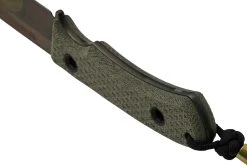 TRC Knives K-1S, Elmax Apocalypse Finish, Green Canvas Micarta, Cuchillo Fijo -Tienda De Cuchillos TI K1S GN APO 04 trc