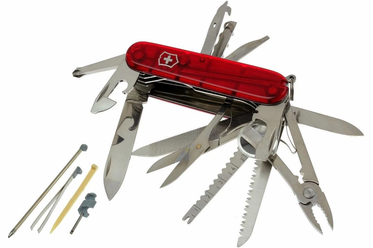 Victorinox SwissChamp Rojo Transparente 1.6795.T Navaja Suiza 1 Victorinox SwissChamp Rojo Transparente 1.6795.T Navaja Suiza