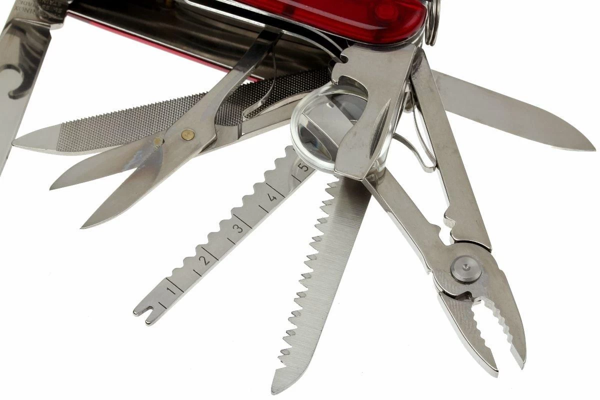 Victorinox SwissChamp Rojo Transparente 1.6795.T Navaja Suiza 2 Victorinox SwissChamp Rojo Transparente 1.6795.T Navaja Suiza - Imagen 2