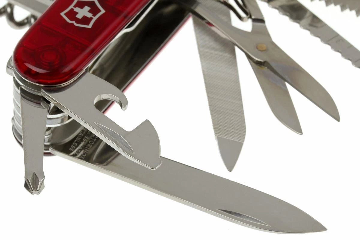 Victorinox SwissChamp Rojo Transparente 1.6795.T Navaja Suiza 3 Victorinox SwissChamp Rojo Transparente 1.6795.T Navaja Suiza - Imagen 3