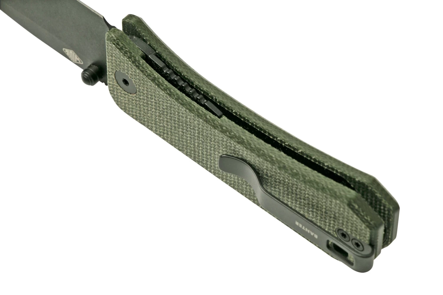 WE Knife Banter 2004J Dark Green Micarta, Black Navaja, Ben Petersen Design 5 WE Knife Banter 2004J Dark Green Micarta, Black Navaja, Ben Petersen Design - Imagen 5