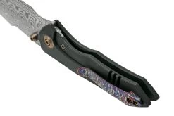 WE Knife High-Fin, WE22005-DS1, Black Titanium, Hakkapella Damasteel Navaja -Tienda De Cuchillos WKWE22005 DS1 04 weknife