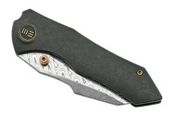 WE Knife High-Fin, WE22005-DS1, Black Titanium, Hakkapella Damasteel Navaja -Tienda De Cuchillos WKWE22005 DS1 06 weknife