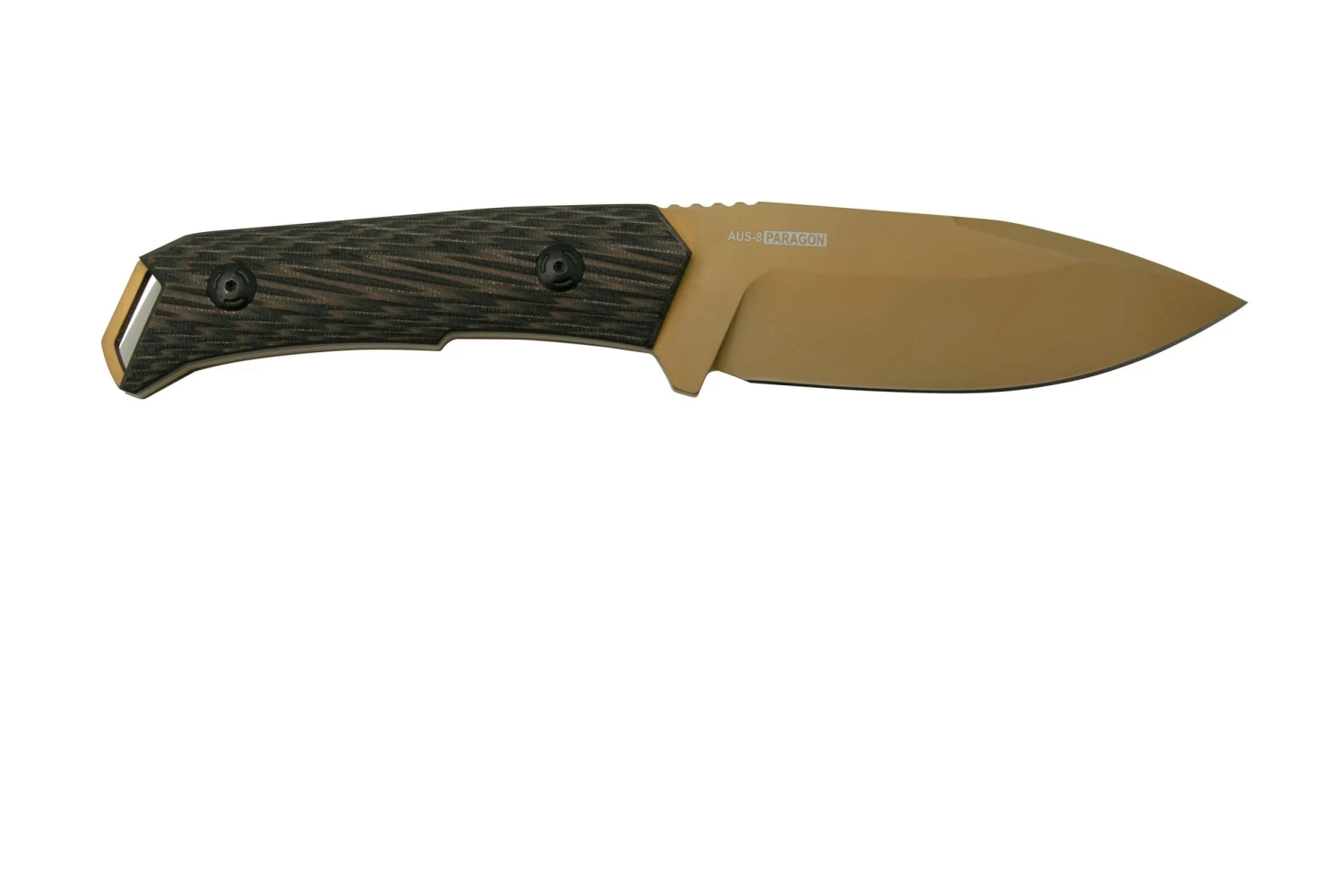 Willumsen Paragon DL22TTA Desert Tan Black G10, AUS-8, Cuchillo Fijo 2 Willumsen Paragon DL22TTA Desert Tan Black G10, AUS-8, Cuchillo Fijo - Imagen 2